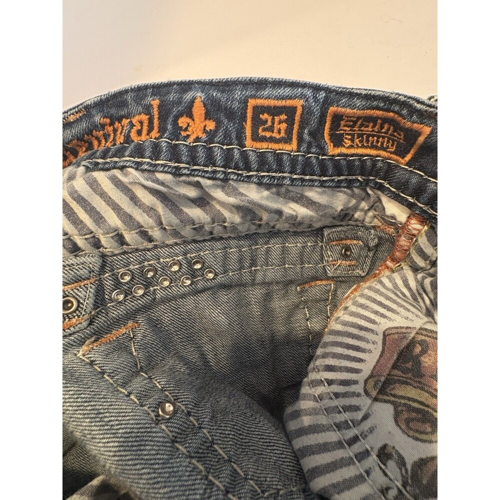 Rock Revival Womens Skinny Jeans Tag Sz 26 (Actual Sz 26" x 33") Y2K - Picture 5 of 9